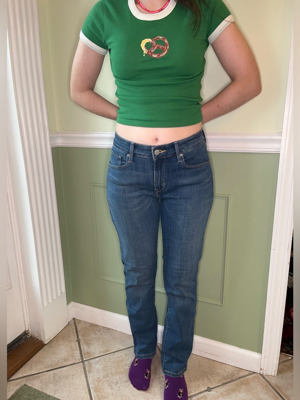 Levi’s mid rise skinny jeans